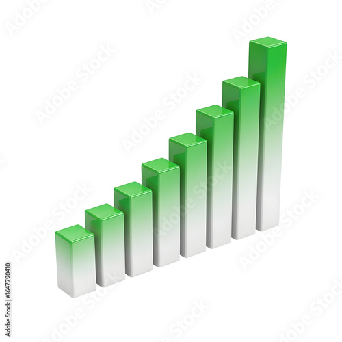 Ascending Green Gradient Bar Graph: Three Dimensional Data Visualization Free Download Ascending Green Gradient Bar Graph: Three Dimensional Data Visualization - GFXLoad