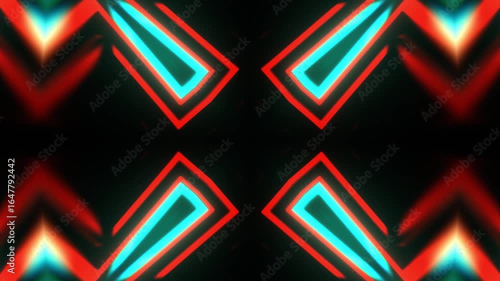 Prismatic Symmetry Animation Flowing Across Fluid Grid