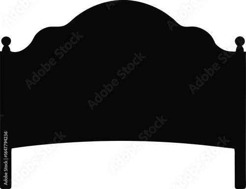 Headboard silhouette vector art illustration