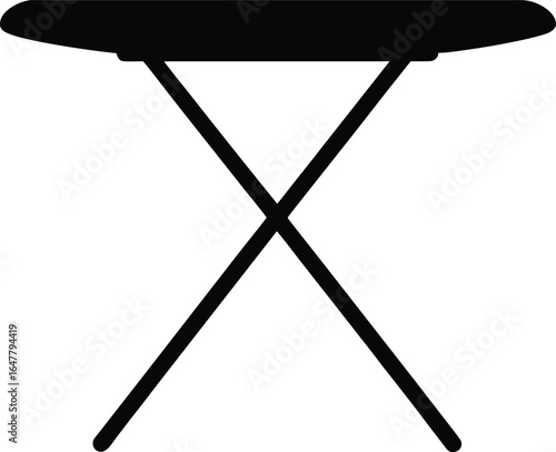Ironing board silhouette vector art illustration