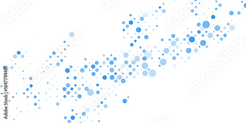 Light Blue, blue vector white banner with set of circles, dots. Donuts Background. Creative Design Template. Technological halftone illustration.