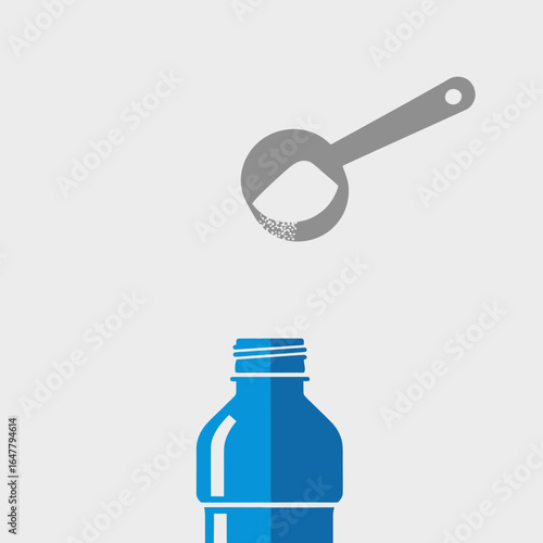 Dissolving supplement powder into water, essential hydration for health and fitness, preparing an electrolyte drink for workout recovery