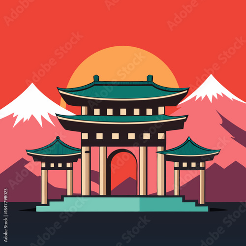 japanese temple in the sky