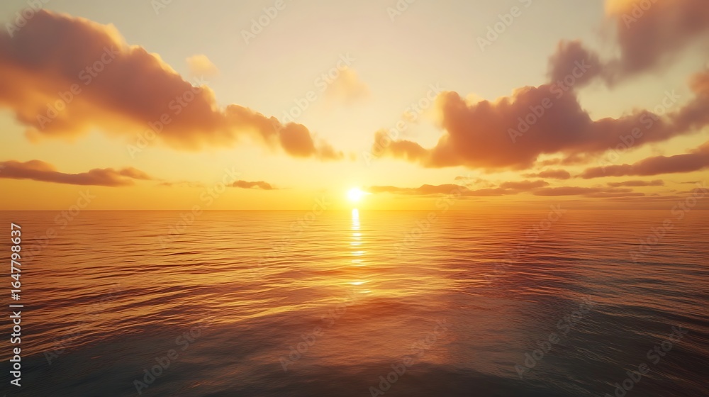 Obraz premium Glorious sunset shining over rich green land high resolution picture