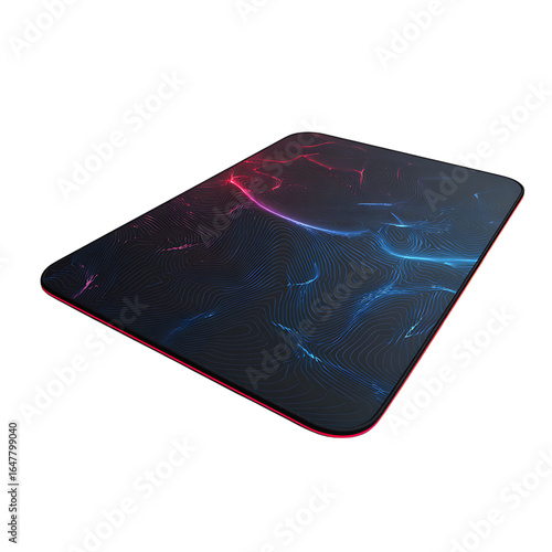 Gaming Mousepad with Neon Topography Pattern mouse pad