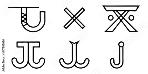 Collection of hand drawn decorative letter j isolated on white background, featuring a variety of unique and stylish designs, perfect for adding a touch of elegance and sophistication