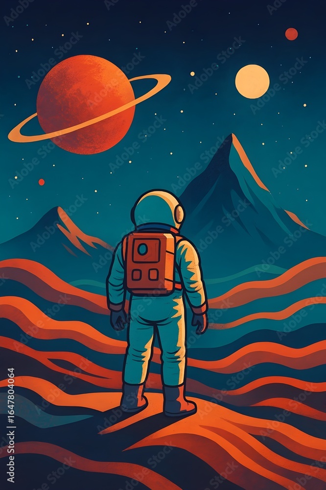 Naklejka premium astronaut in space