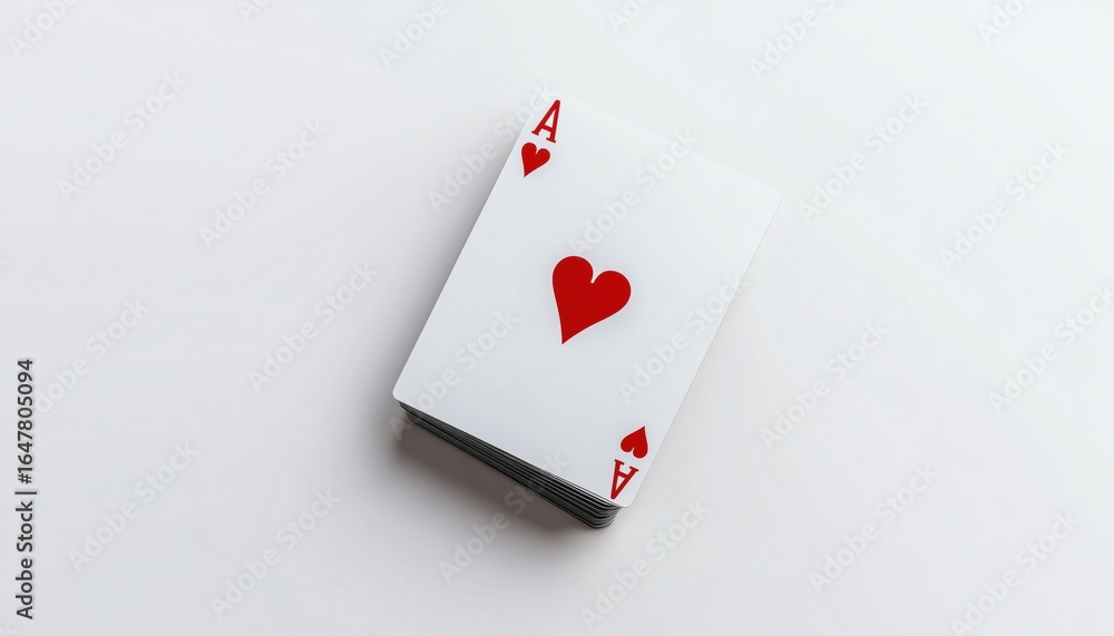 Obraz premium Traditional Deck Of Playing Cards With 52 Cards, Including Four Suits And Face Cards Like Kings, Queens, And Jacks. Used For Various Card Games.