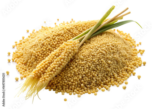 Millet (Foxtail) seeds isolated on white background png