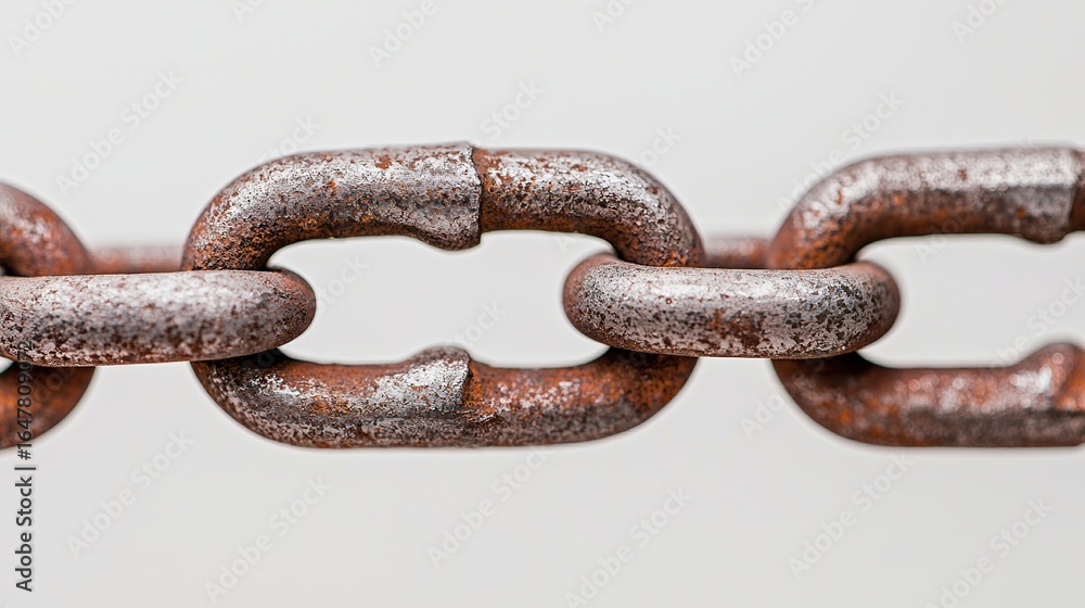 Zoom-in on chain joint where metal meets hook, Zoom-in on chain joint where metal meets hook,