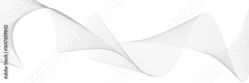 Elegant abstract gray wave lines creating a futuristic vector background design.