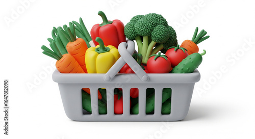 shopping basket with groceries