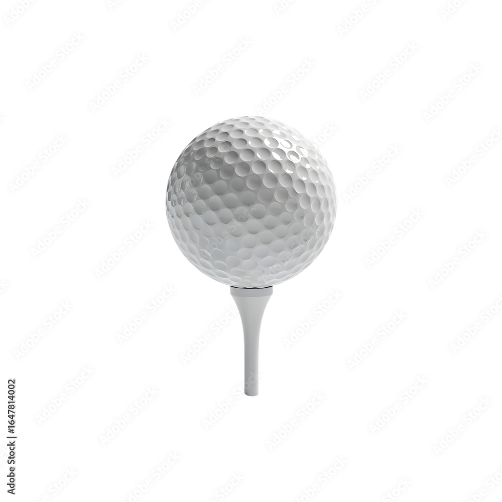 Golf Ball on Tee isolated on transparent background Golf Ball on Tee isolated on transparent background