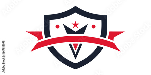 Elegant shield logo isolated on white background a symbol of security, protection, and trust, ideal for branding and corporate identity, evoking strength and reliability