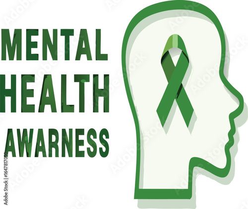 international mental heath day concept eps on white background