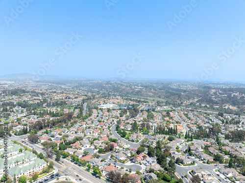 Wallpaper Mural Aerial view of Del Mar Neighborhood, San Diego County, California, United States, located next the coast of the Pacific Ocean Torontodigital.ca