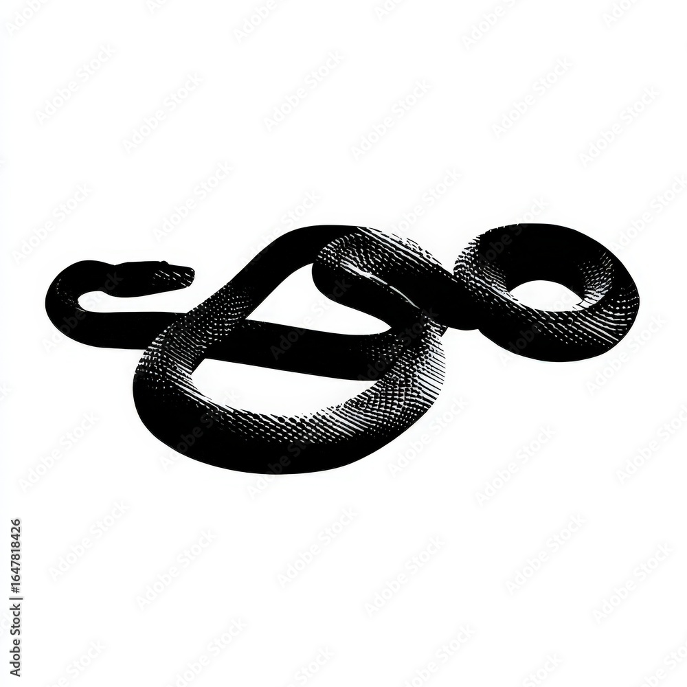 Obraz premium Gobo texture shadows coiled snake with visible scales