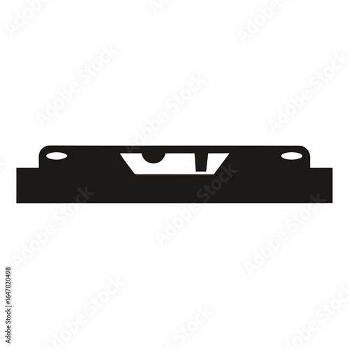 Black silhouette of a spirit level on a white background