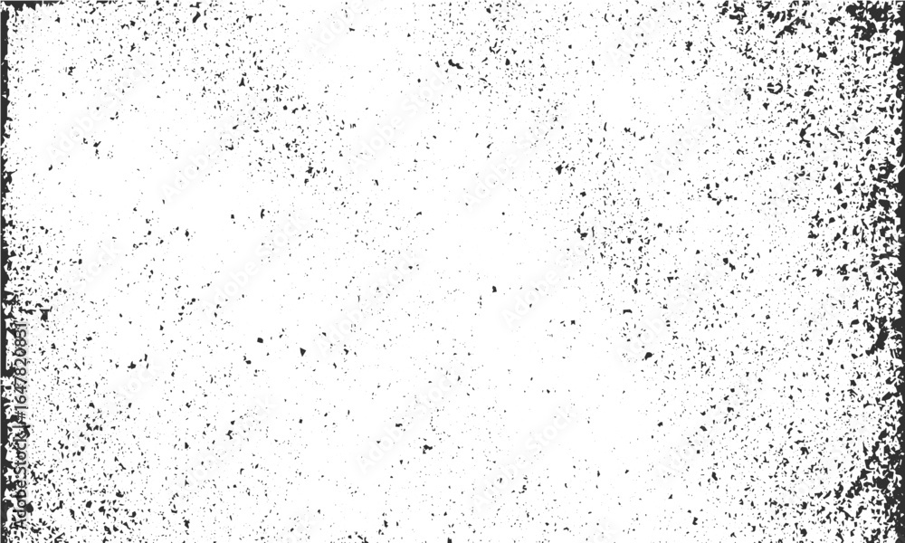 Obraz premium Dirty film grain speck grunge overlay on white paper with grainy noise texture .Speckled grain dot noise background on white surface with distress grunge effect .White background with dirty dust fil