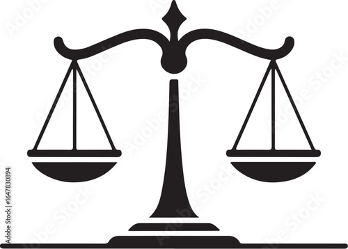 Minimalist Justice Scale Vector Icons  Trio of Silhouettes for Attorney Logos, Law Books, Legal Documents  Perfect for High-Resolution Courtroom and Law Firm Design