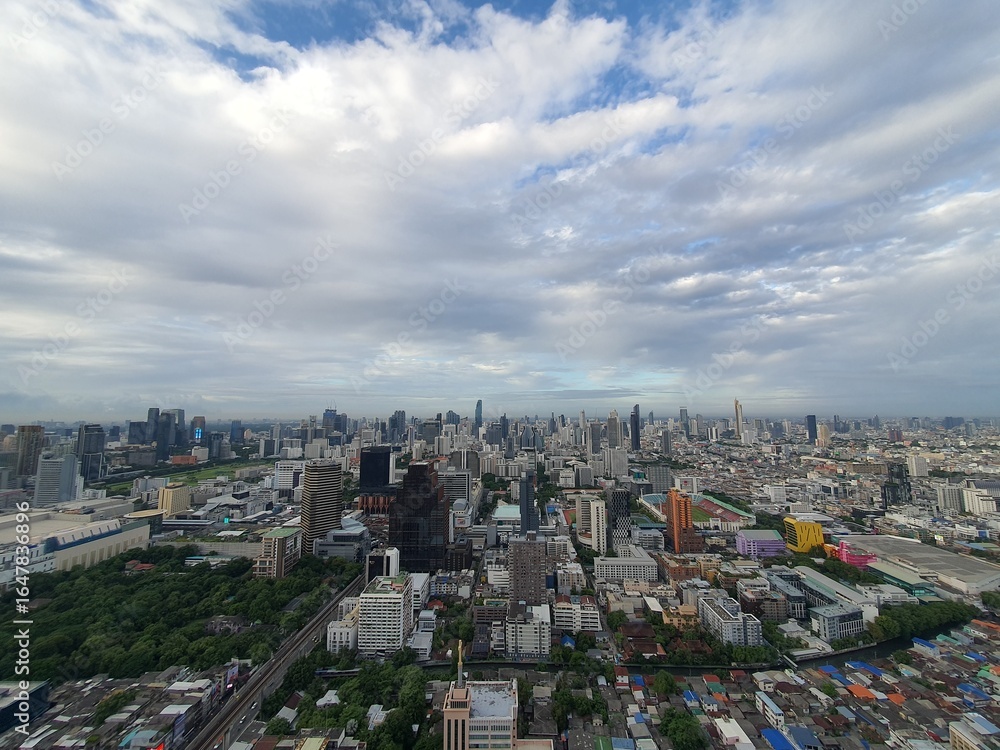 Fototapeta premium aerial view of the city