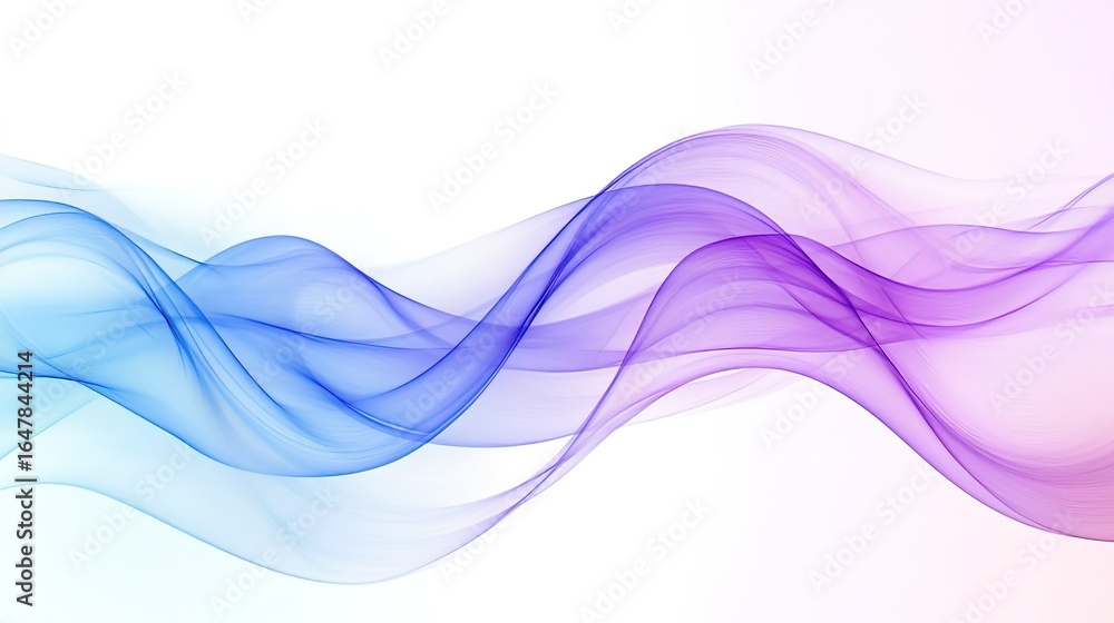 Fototapeta premium Abstract Blue and Purple Wave Patterns for Background Design 
