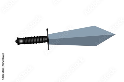 Картината върху платно Sword silhouette illustration design on white background.