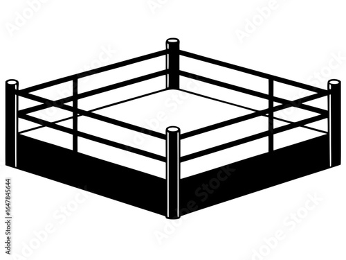 boxing ring  silhouette vector illustration,boxing ring icon