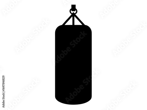 Punching bag  silhouette vector,boxing bag silhouette vector icon
