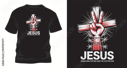 jesus motivational typography t shirt design