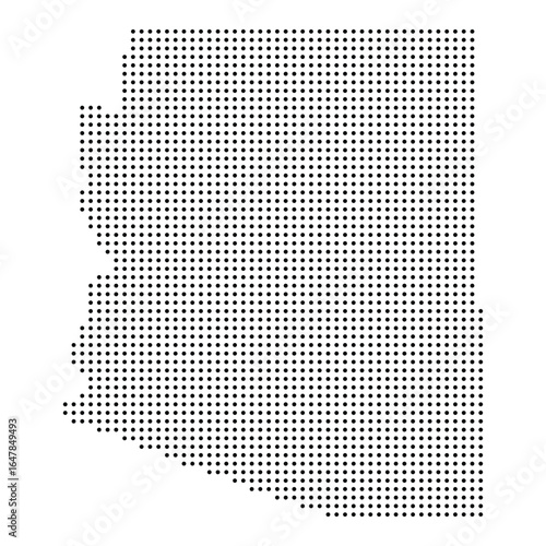 Arizona of USA Dotted Map Vector Illustration