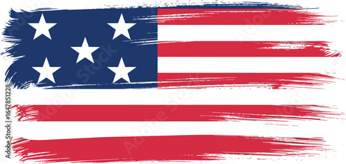 Patriotic American Flag A Brushstroke Masterpiece