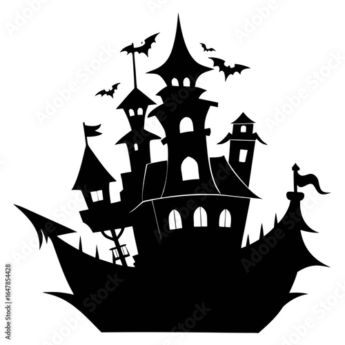 silhouette of a castle