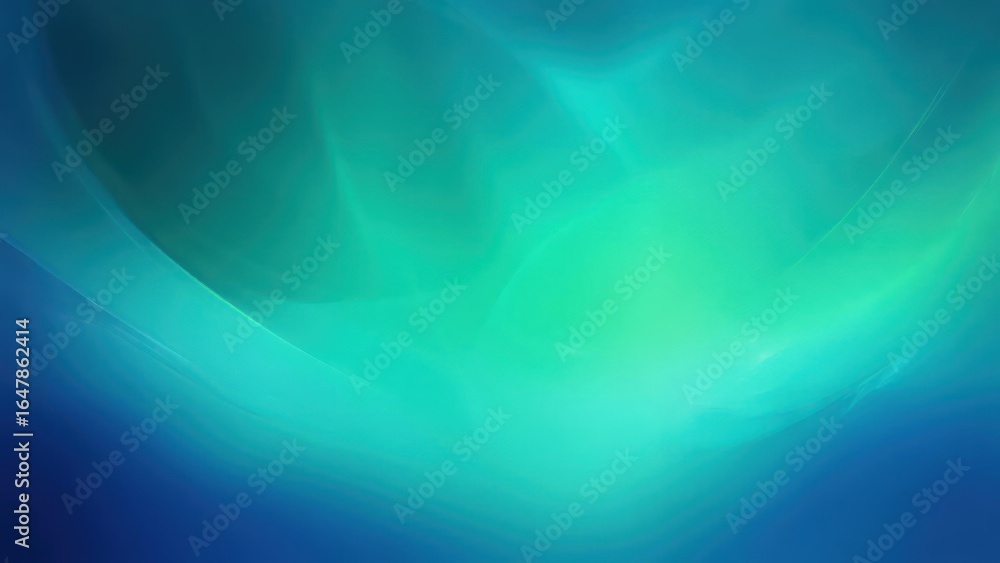Fototapeta premium Luminous Aqua and Teal Waves on a Serene Blue Gradient