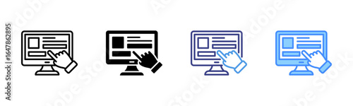 Touch Screen icon set multiple style collection