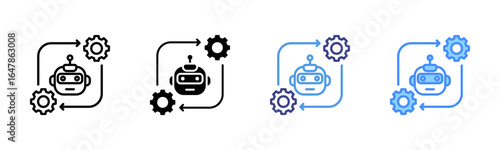 Rpa icon set multiple style collection