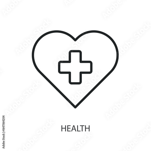 Health thin line vector icons.