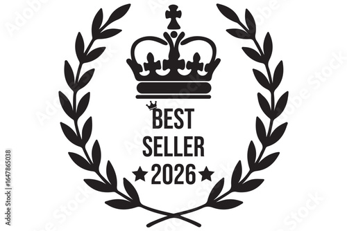 Golden Excellence Awards 2026. Majestic Bestseller Crowns. Royal Achievement Seals. Distinguished Honor Badges eps 10