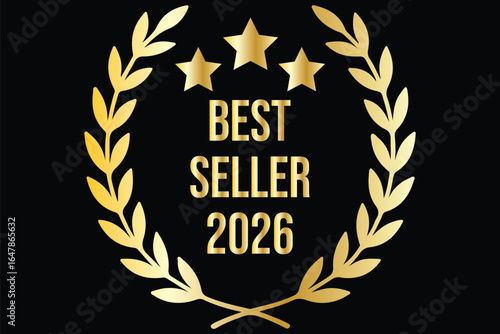 Golden Excellence Awards 2026. Majestic Bestseller Crowns. Royal Achievement Seals. Distinguished Honor Badges eps 10