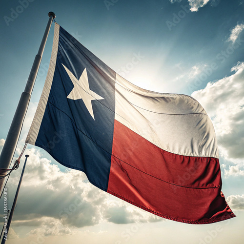 Photorealistic texas state flag design