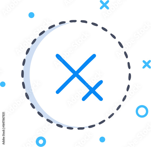 Minimalist flat design illustration of a venue or building