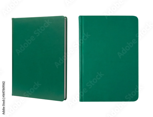 Emerald Green Composition Book on Transparent Background