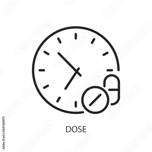 Dose thin line vector icons.