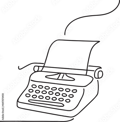 vintage typewriter vector illustration