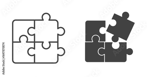 UntitledIllustration of a jigsaw puzzle with missing piece, isolated on white background, symbolizing problemsolving, strategy, and the challenge of finding the perfect fit