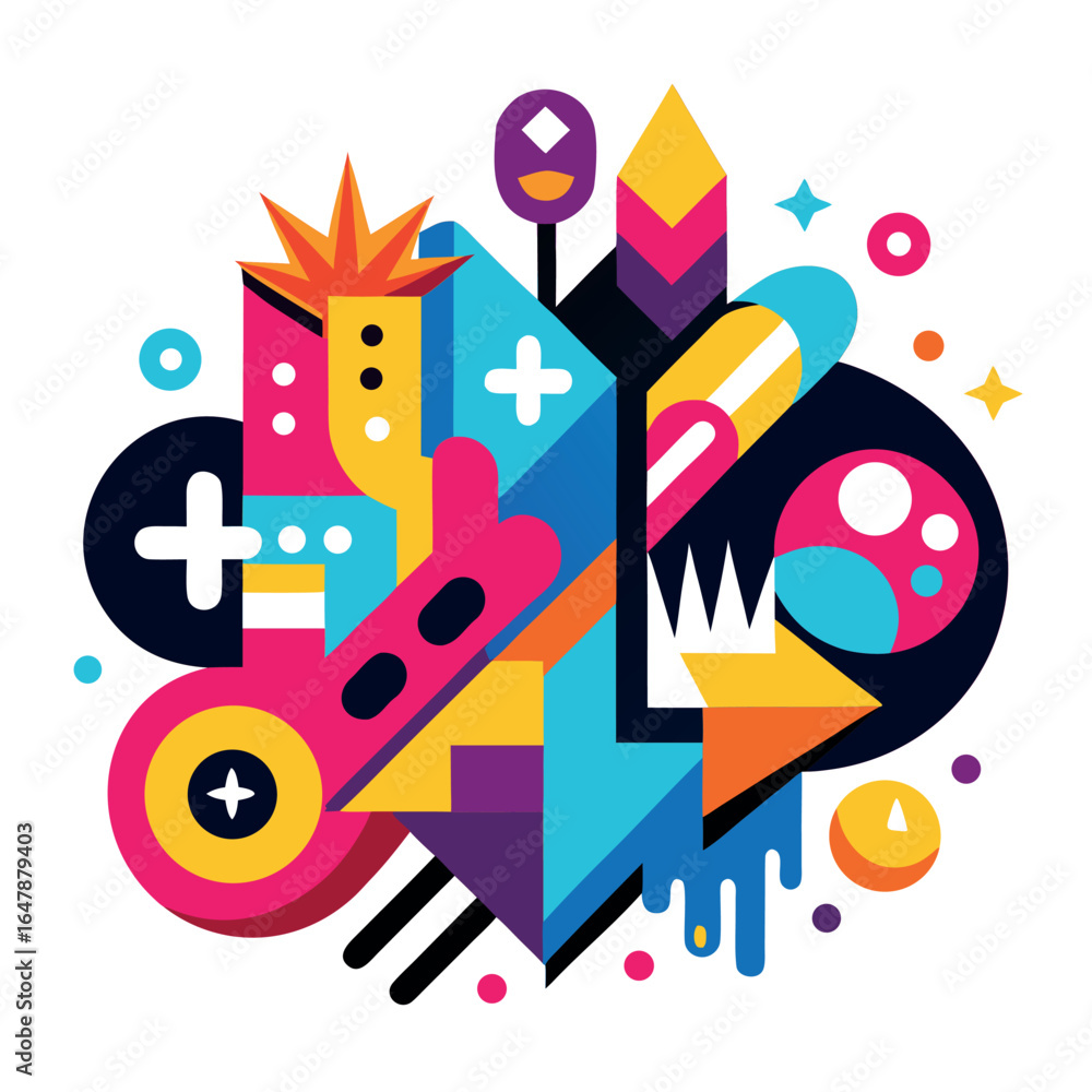 Fototapeta premium vector illustration of a colorful music background
