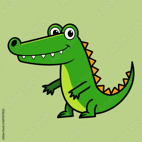 cartoon crocodile with a smile