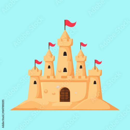 Sandcastle with Flags