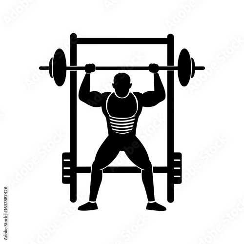 Man Performing Smith Machine Shoulder Press Exercise for Upper Body Strength at Gym 