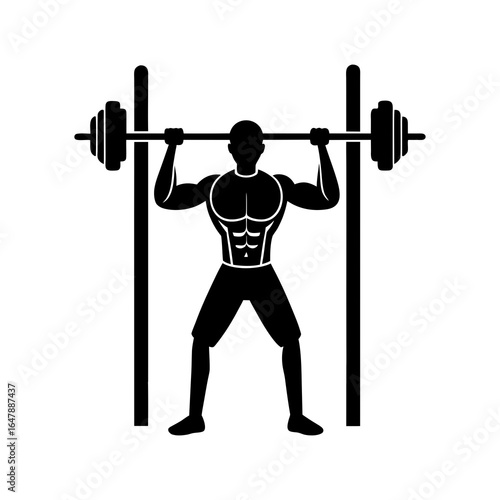 Man Performing Smith Machine Shoulder Press Exercise for Upper Body Strength at Gym 1